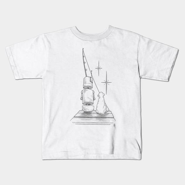 starlight fishing Kids T-Shirt by cocotatts